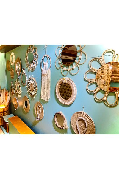 kattuna Bohemian Jute Wicker Macrame Wall Decoration Product Full Set 18 Pieces