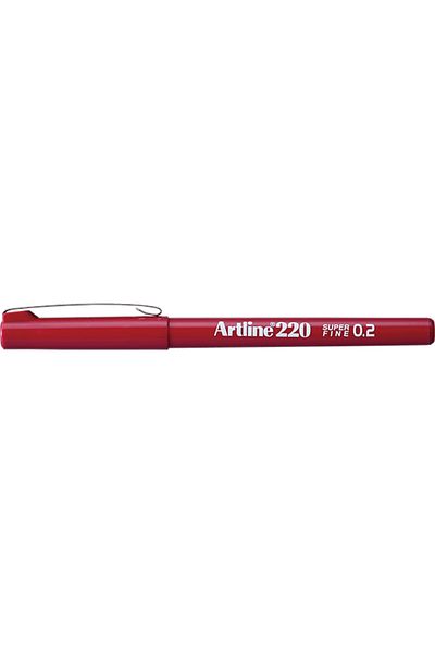 artline 220 Super Fine 0.2mm Felt Tip Pen Dark Red