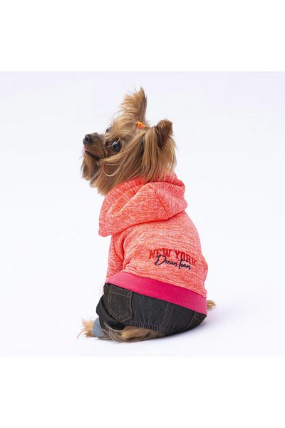 Pawstar Pink New York Dog Jumpsuit Dog Outfit Cat Outfit