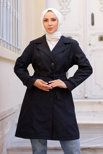 Pamuk Butik Γυναικεία καμπαρντίνα με επένδυση με ζώνη