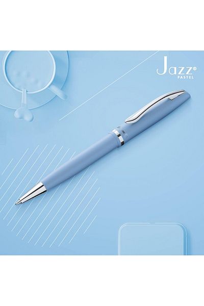 Pelikan PasTel Blue Jazz BallpoinT Pen wiTh MeTal Body - 812634