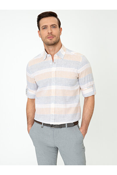 Cacharel Sarı Slim Fit Uzun Kollu Gömlek 50248504-VR044