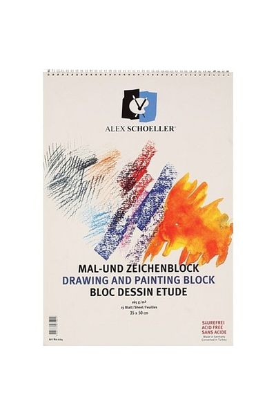 Alex Schoeller Painting Notebook 35 X 50 Spr. 165 Gr 15 Yp.