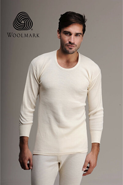 Hasyün Aesco 1002 100% Wool Men's Long Sleeve Undershirt