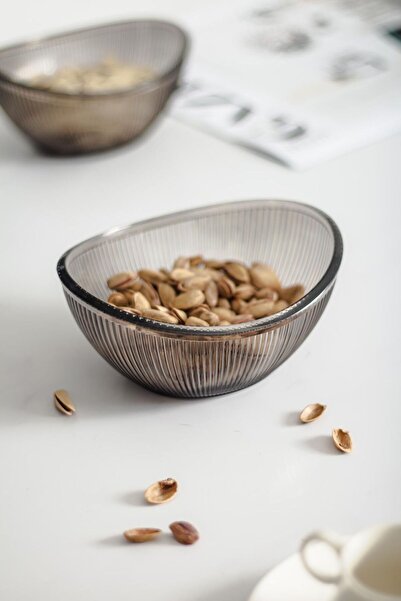 Depa Acrylic Baroque Smoked Oval 4-Piece Small Bowl Set & Snack Bowl & Presentation & Catering (Not Glass)