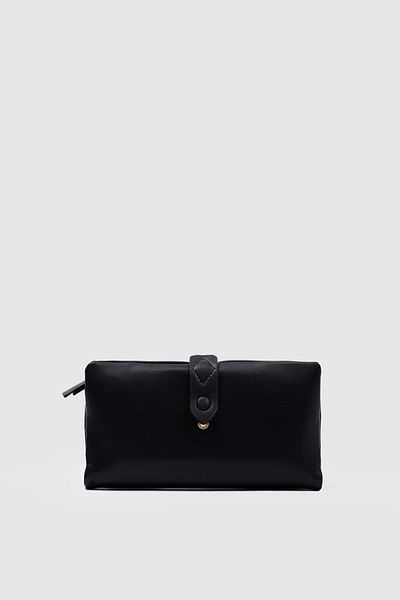 Honorius Soft Leather Quality Black Women's Handbag - Multi-Compartment Wallet