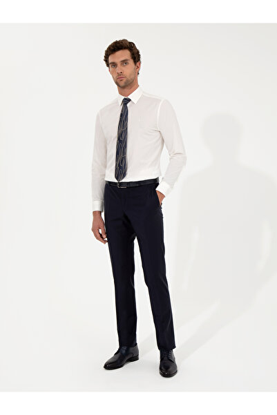 Cacharel بنطال قماش بقصة ضيقة باللون الأزرق الداكن 50259101-VR033