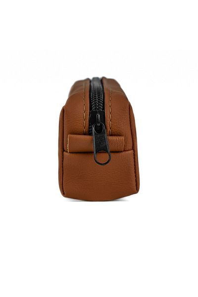 Gözde Proje Faux Leather Brown Pencil Case