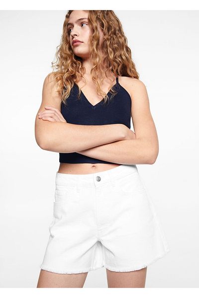 Mango Teen White Shorts for Kids