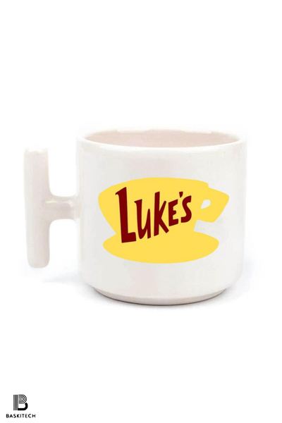 FenerciHediyelik كوب جيلمور جيرلز لوك مطبوع بمقبض على شكل حرف T