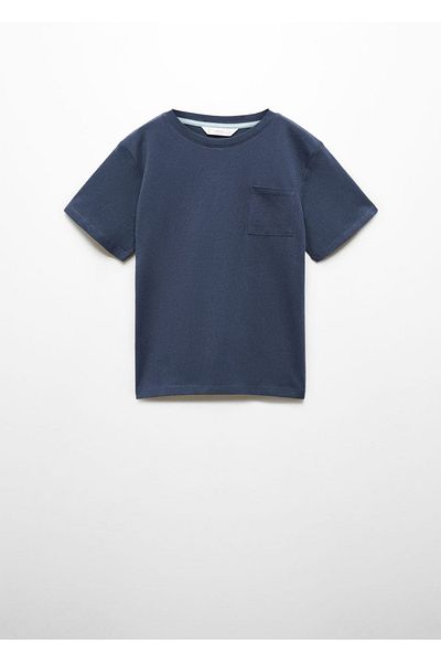 MANGO Kids Tricou albastru închis pentru copii