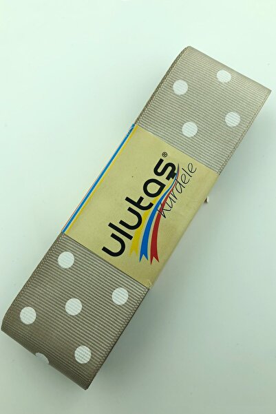 Limelia Panglică Grosgrain cu buline alb nurcă 4 cm