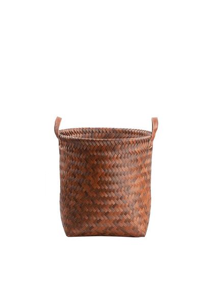 Sever Brown Round Knitted Basket 30X30X29Cm