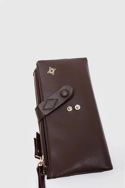 Honorius Bitter Brown Soft Leather Women's Handbag - Multi-Compartment Wallet