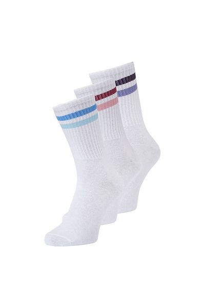 Jack & Jones Jack&jones White Women's Cotton 3-Piece Socks12217235