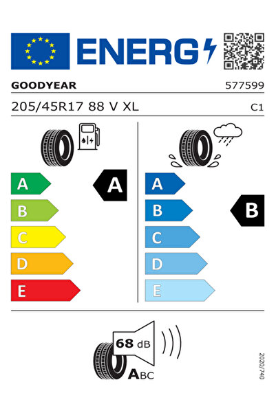 Goodyear 205/45R17 88V XL EfficientGrip Oto Yaz Lastiği