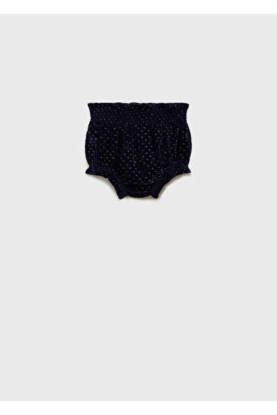 MANGO Baby Puantiyeli Kadife Şort