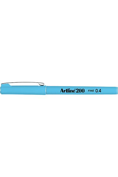 artline 200 Fineliner 0.4mm Felt Tip Pen Light Blue
