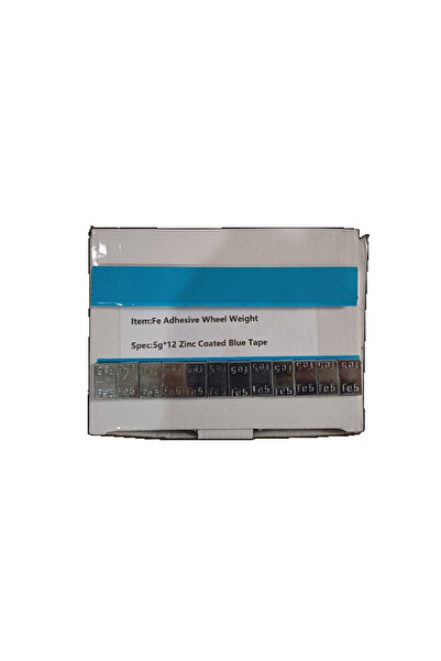 BSR Lastik Market Yapıştırma Balans Kurşunu, Galvaniz Sac Üzeri Geniş Mavi Bantlı, 100 Adet/pk , 4 Paket 24kg Koli