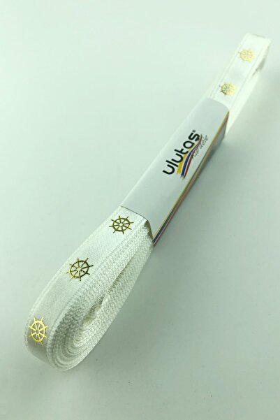 Limelia Panglică satinată Gold Dümen Varak cu imprimeu 1 cm