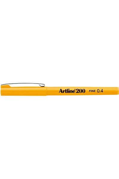 artline 200 Fineliner 0.4mm Felt Tip Pen Yellow