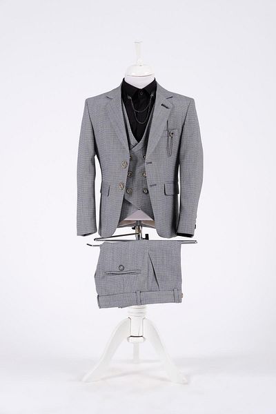Doctor junior Slim Fit Boy's Chain Detail Suit / No Shirt