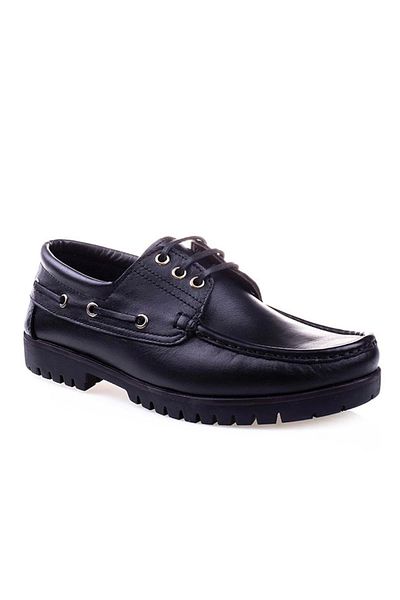 m2s Genuine Leather Men's Timberland Style Winter Shoes Black