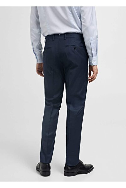 MANGO Man %100 işlenmemiş yün dar kesim pantolon