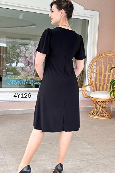 İnce Topuk Kolları Volanlı Buzi Elbise 4Y126