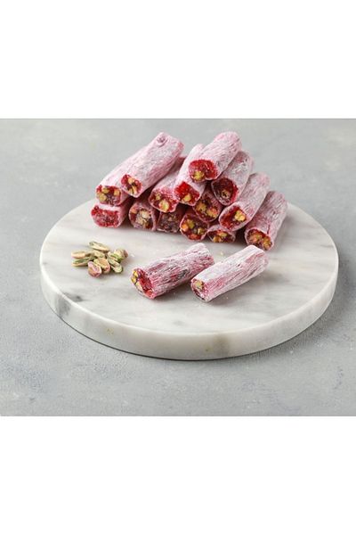Kurtuluş Kuruyemiş Pistachio Pomegranate Wicked Turkish Delight 500Gr / Half kg (with All Antep Pistic)