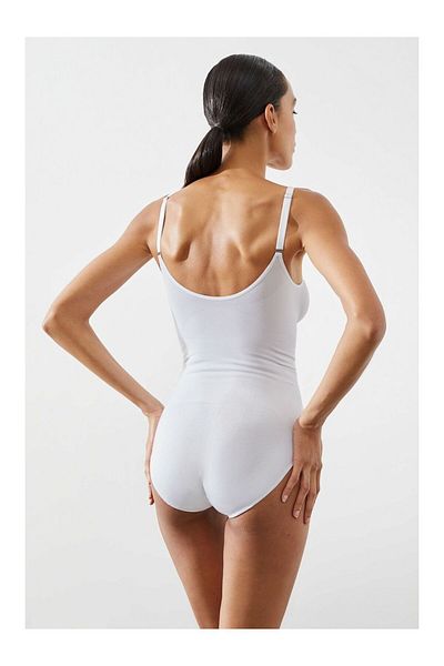 MİSTİRİK Mamey Model Waist Belly and Abdomen Firming Seamless Snap Fastener Corset White Color8