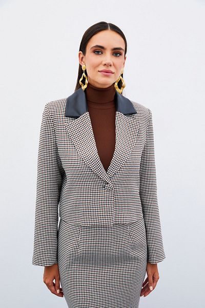 Sateen Jachetă Crop Crowbar - MARO