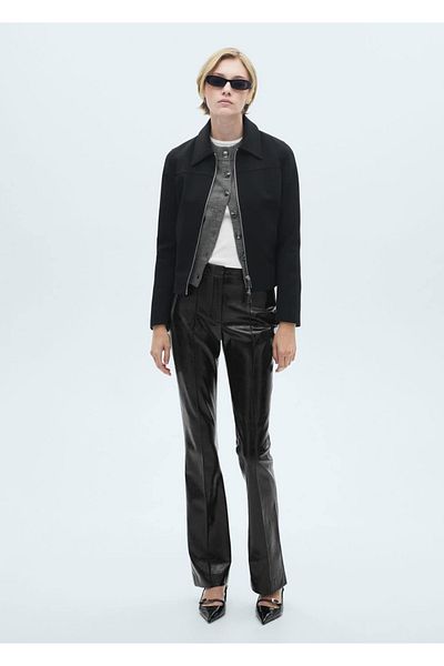 MANGO Woman Skinny pants in leather look