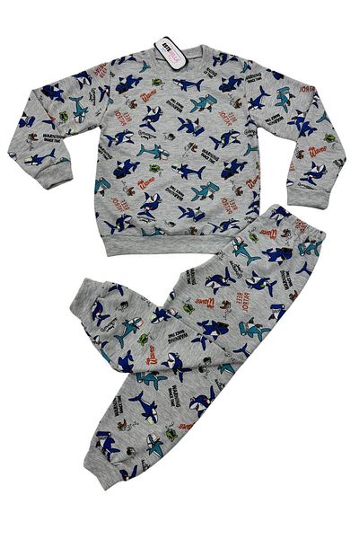 Esterella Fishy Tracksuit Set for Kids - 2 Thread Sweatshirt and Pants Set