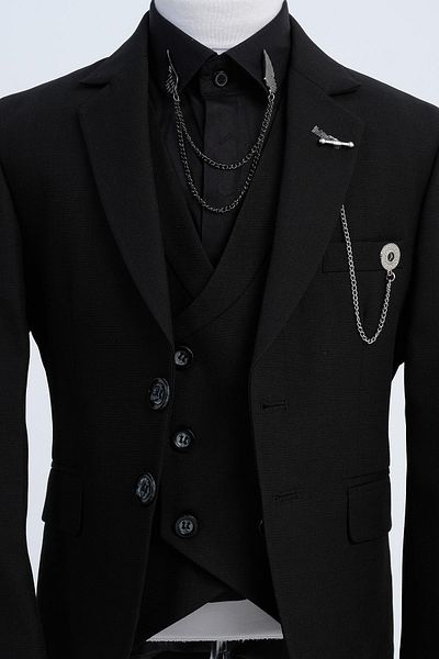 Doctor junior Slim Fit fiú láncrészletes öltöny / ing nélkül