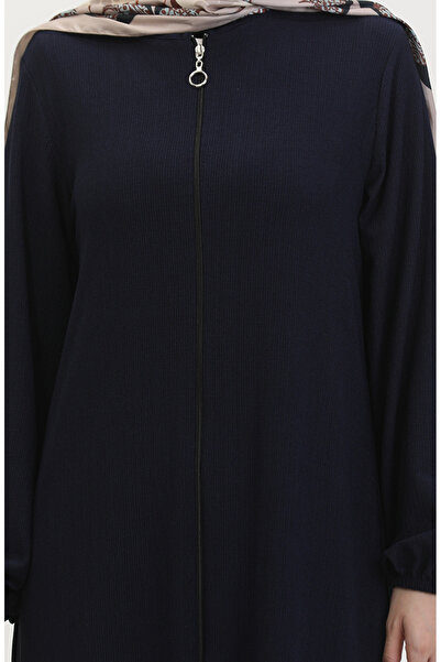 sefamerve Асиметричний крій, туніка на блискавці 1047-01 Синій