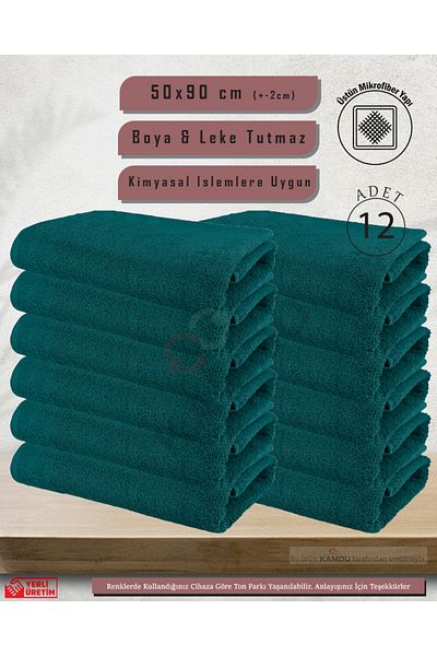 Embays (12 Pcs) Microfiber Towel (50x90 cm) Barber Towel, Hairdresser Towel, Sportsman Towel, Hand Face Towel