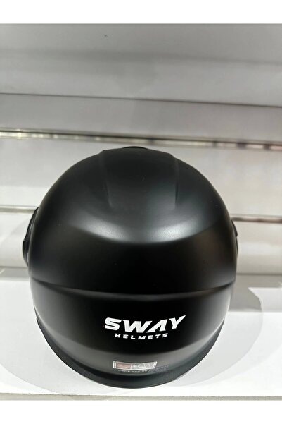 Sway KASK SW-737 MAT BLACK ÇENESİZ GÜNEŞ GÖZLÜKLÜ