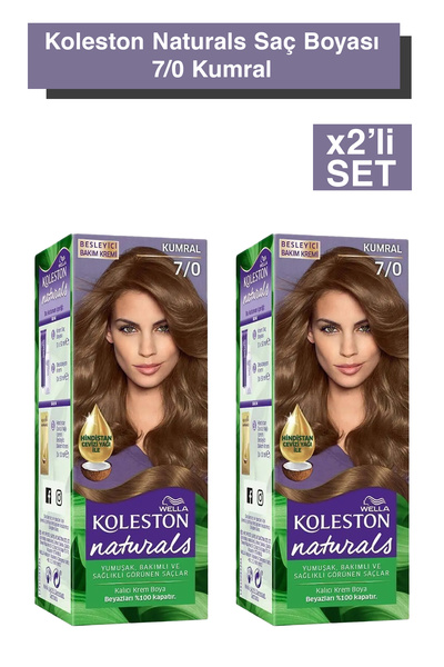 Wella Koleston Naturals Saç Boyası 7/0 Kumral X2