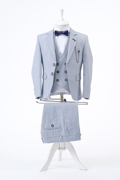 Doctor junior Costum cu detaliu lanț pentru băiat slim fit / fără cămașă