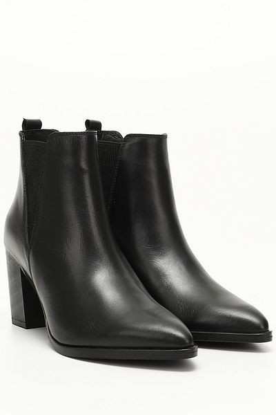 GÖNDERİ(R) Women / Girls Black Heeled Genuine Leather Chelsea Boots