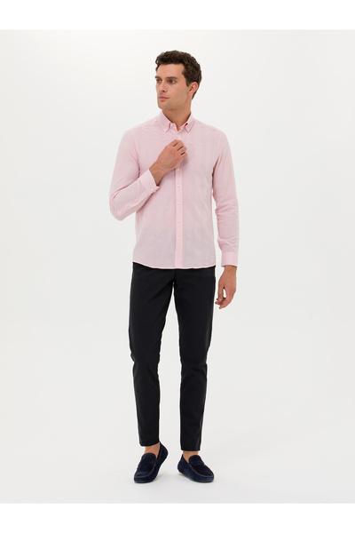 Cacharel Pembe Slim Fit Uzun Kollu Gömlek 50265484-VR041