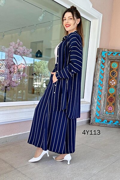 İnce Topuk Cotton Viscose Casual 2 Piece Set 4Y113