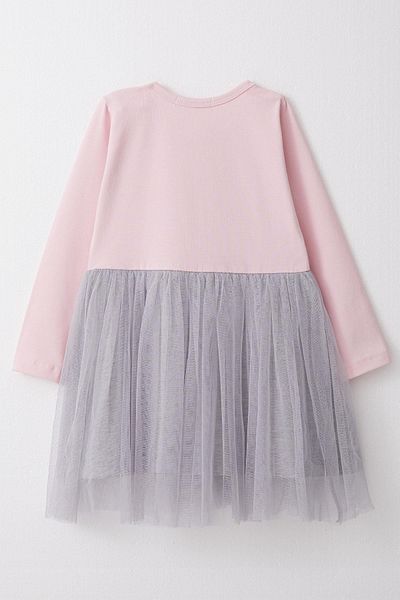 Breeze Girl's Long Sleeve Dress Text Printed Heart 1.5-5 Years, Pink