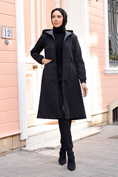 Pamuk Butik Kadın Büzgü Detaylı Cepli Trençkot