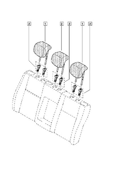 Gutsy 864306292r Renault Koltuk Baslıgı Megane Iıı-fluence Arka