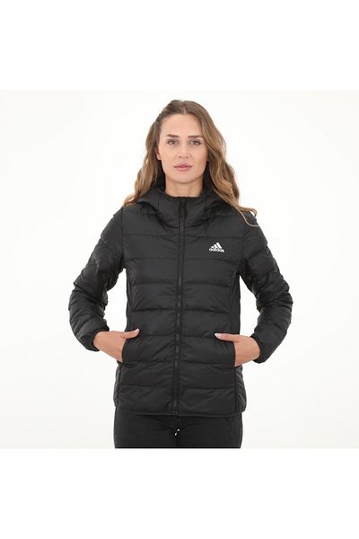 adidas أديداس W Ess L D Ho J معطف أسود للنساء - HZ5724-K