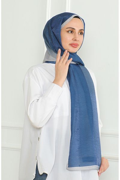 sefamerve Karaca Gradient Twinkle Shawl 81059-03 Γκρι Navy Blue