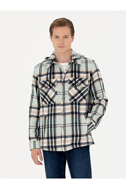 Cacharel Su Yeşili Comfort Fit Uzun Kollu Gömlek 50257647-VR048