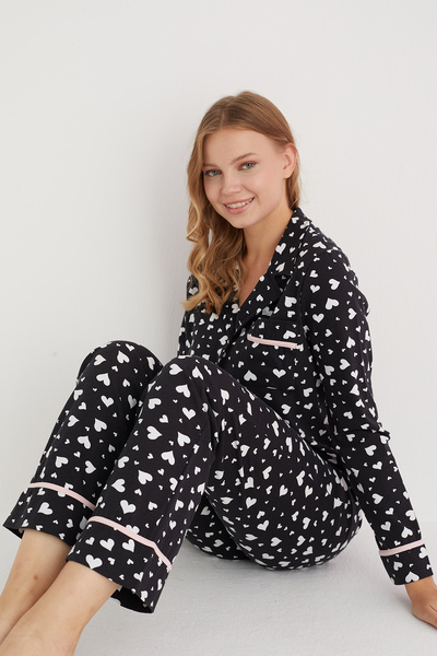 İPEKTENİM İpektenim Düğmeli Pijama Takımı